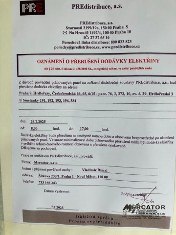 Odstávka elektřiny